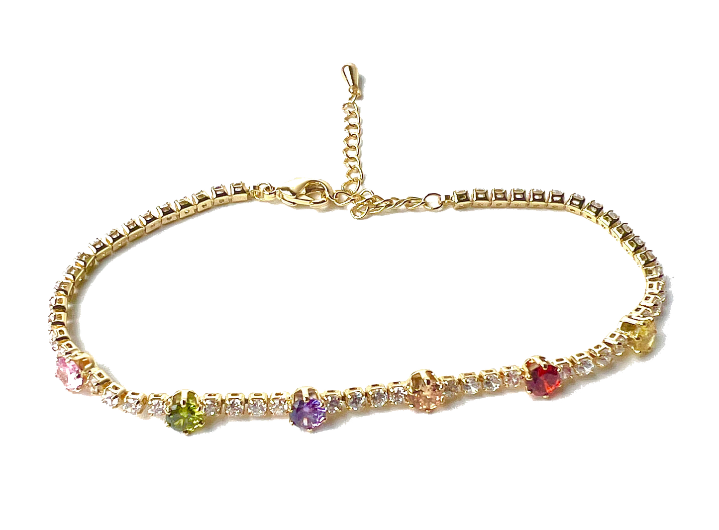 Gleamonique Regenbogen-Armband mit Kristallen